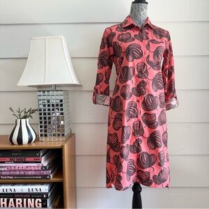 0039 Italy Gracia Shirt Dress Red Floral size XS